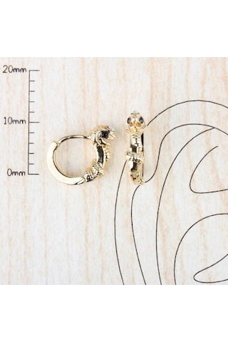Pirinç Rodyum Kaplama Yılan Kobra Kıkırdak Helix Tragus Piercingi Altın