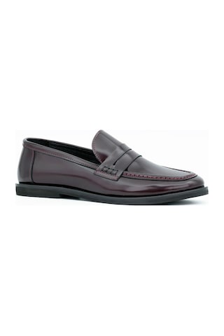 Tuna Hakiki Deri Eva Taban Toka Detaylı Loafer Kadın Ayakkabı - Z126-16 Bordo