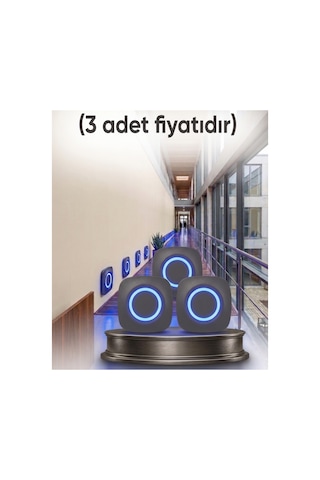 3 Adet Kare Sensörsüz Mavi Led Spot Merdiven Basamak Ve Koridor Armatürü Diğer