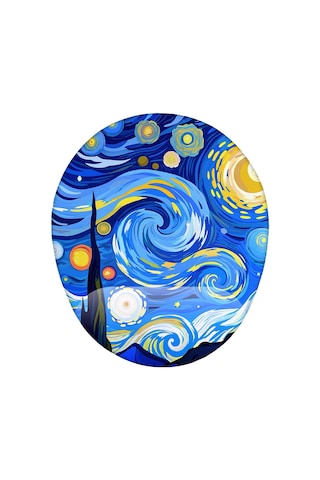 Van Gogh Yıldızlı Gece İllüstrasyon Bilek Destekli Mouse Pad