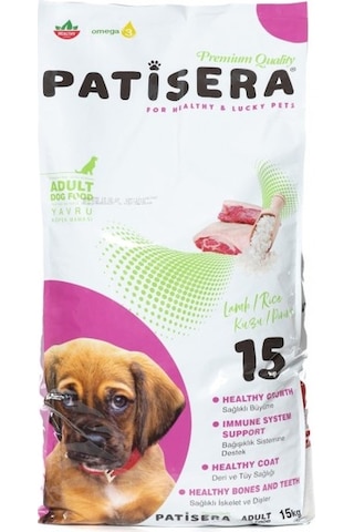 Patisera Kuzu Etli ve Prinçli Yavru Köpek Maması 15 KG