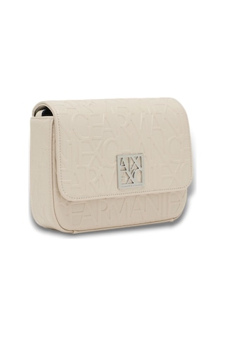 Kadın Kabartma Monogram Desenli Omuz Çantası - Krem Valley