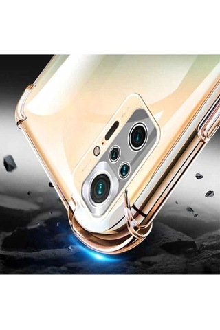 Xiaomi Redmi Note 10 Kılıf Zore Kamera Korumalı Nitro Anti Shock Silikon Renksiz