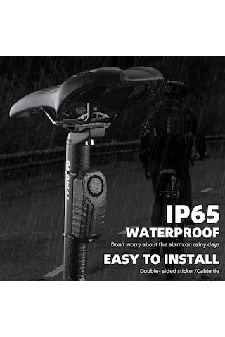 Lemestar Bisiklet Ve Elektrikli Bisiklet Hırsızlığı Engelleme Cihazı - Uzaktan Kumandalı Titreşim Algılama Ve Yüksek Sesli Alarm Sistemi