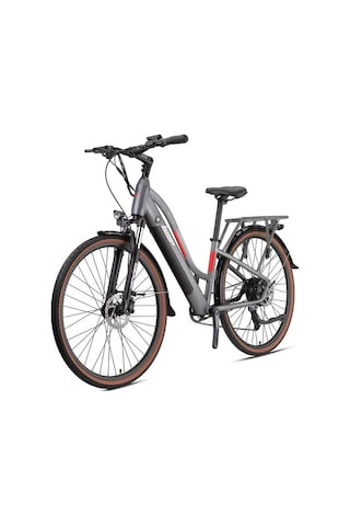 Router - 28 - Cıty 15' - 9 Vites - Lady Elektrikli - Mat Füme-gri-kırmızı Füme - Kırmızı - Siyah