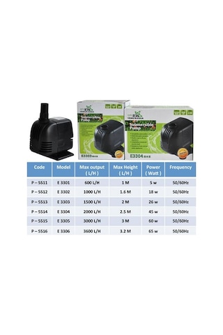 Venusaqua E3304 Kafa Motoru 2000 L/S 45W