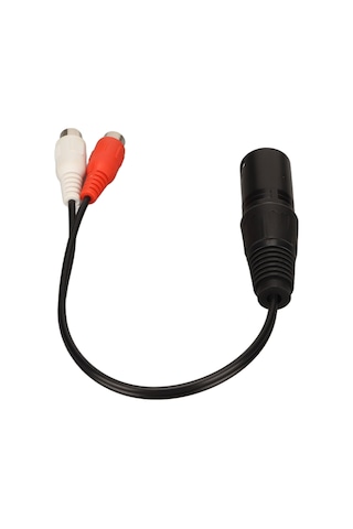 Konesam Xlr Erkekden 2 Rca Dişiye Y Bölücü Kablosu - Gürültü Engelleme Ve Altın Kaplama - Mikser, Amfi Ve Ses Cihazları İçin