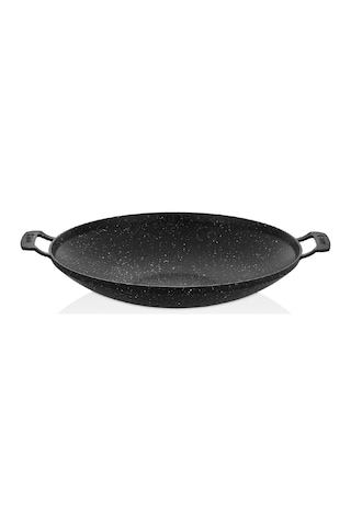 Vento 34 Cm Döküm Sac Kavurma Gözleme Tavası Siyah