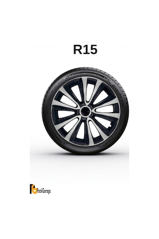 Renault Clio 3 15'' İnç Jant Kapağı 4 Adet Siyah Gri C121