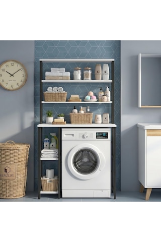 Kenzlife Çamaşır Kurutma Makinesi Dolabı Istranca Byzsyh 180 070 60 Mat Suntalam Metal Siyah Boya