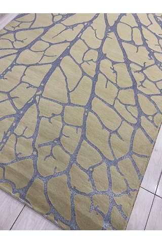 Saray Halı Vizyon 11145 Rs 150X230 Krem Gri Simli Ağaç Model 4 M2