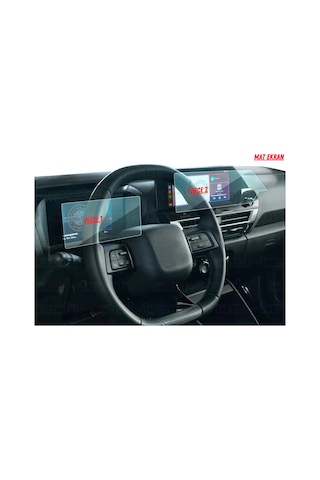 Citroen C4 X-c4 X Max 2025 Hayalet Gösterge Ve Multimedya Uyumlu Mat Ekran Koruyucu