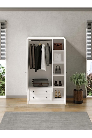 Kuzeylife Elegante Modern Tasarımlı Membran Kapaklı 3 Kapılı Gardırop (50cm Derinlik)