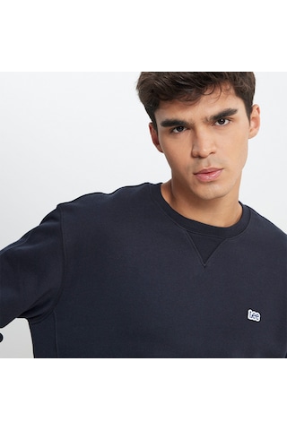 Lee Erkek Siyah Yuvarlak Yaka Sweatshirt Siyah