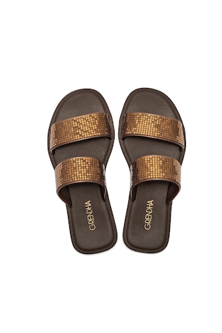 Grendha Icon Slide Kadın Terlik Kahve 35/42 BB0211 Kahverengi
