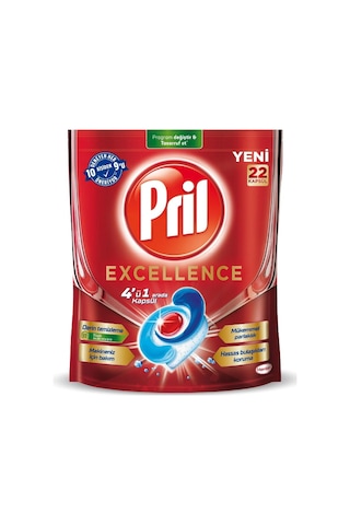Pril Excellence 4 ü 1 arada 22 Kapsül