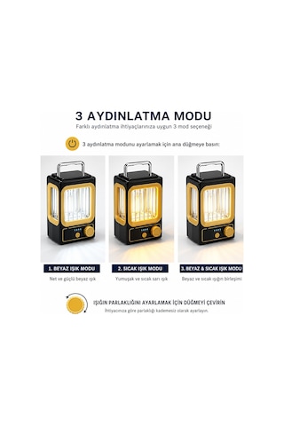 Hasuba Hs-234 Solar Güneş Enerjili Usb Şarjlı Nostalji Lamba - 1500 Mah