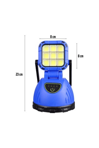 Pm-8033c 6 Modlu El Feneri Ve Işıldak Acil Durum Lambası Solar Şarjlı Çok Renkli
