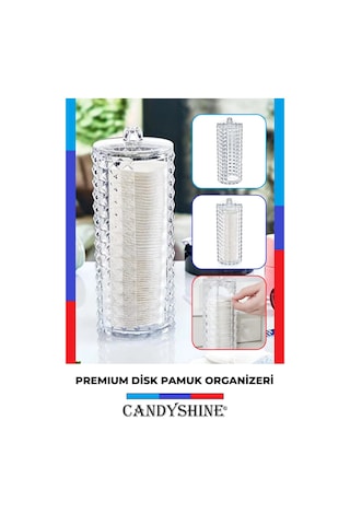 Diamond Premium Disk Pamukluk Organizer Kozmetik Düzenleyicii