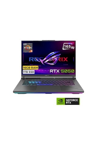 Asus Rog Strix G16 G614PH-RV036 R9-8940HX 16 GB 1 TB SSD RTX5050 16"Dos FHD Wuxga Dizüstü Bilgisayar
