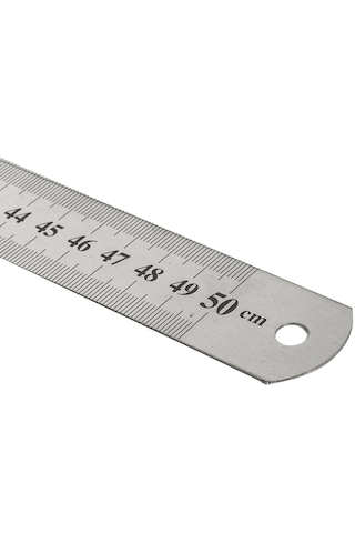 Paslanmaz Çelik Cetvel Ön Yüzü Cm / Arka Yüzü İnch 50cm 50 M