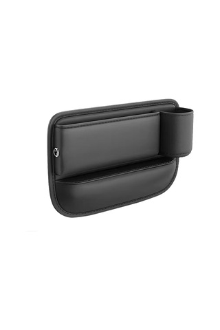 Suofeng Araç Koltuk Aralığı Deri Depolama Kutusu, İç Mekan Düzenleyici, Telefon Şarj Delikli, Evcilcik Saklama, Evrensel Uyumlu Siyah