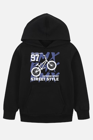 Fyk Kids 2'li Erkek Çocuk Baskılı Cepli Sweatshirt Siyahgri3