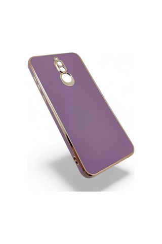 Huawei Uyumlu Mate 10 Lite Kenarları Parlak Altın Renkli Kılıf