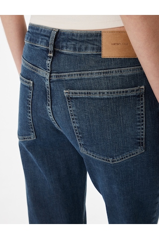 Koton Düz Paça Cepli Düğmeli Normal Bel Pamuklu Straight Fit Denim Pantolon - Straight Jeans Ovd 6sal40060md