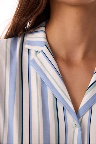 Penti Açık Gri Cool Stripes Gömlek Pantolon Pijama Takımı