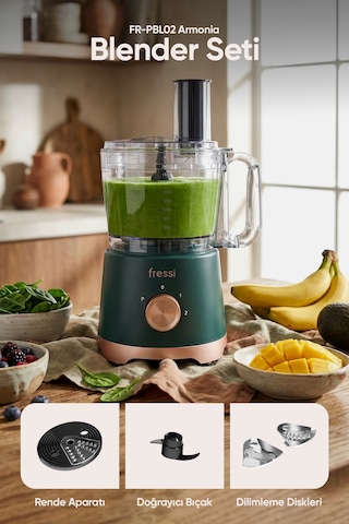 Fressi FR-PBL02 1200 W Power Blender Seti Mutfak Robotu