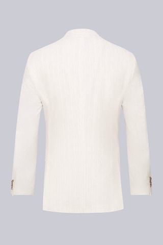 Hatemoğlu Ekru Slim Fit Mono Yaka Keten Ceket