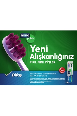 Difaş Nano Polish Diş Fırçası Orta Sert