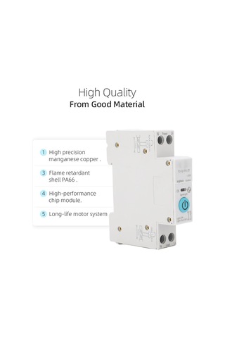 Yaozixa 1p Akıllı Devre Kesici, Ev Aletleri İçin Kablosuz Kumandalı, Zamanlama Modları, Aşırı Yük Ve Kısa Devre Koruma, 90-240v 16a, Pa66 Kasa