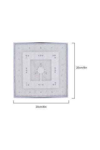 Pazly Led Yağmur Duş Başlığı Kare Otomatik Rgb Renk Değiştiren Sıcaklık Sensörlü Banyo Duşu Gümüş