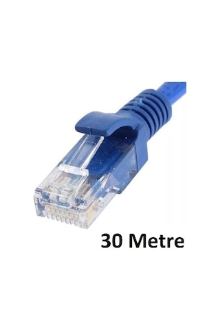 CAT6 KABLOSU ETHERNET 30 METRE İNTERNET MODEM LAN RJ45 UÇ
