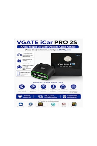 Vgate İcar Pro 2S v2.3 Bluetooth 5.2 Elektrikli Araçlar İçin Özel ABRP Uyumlu Arıza Tespit Cihazı