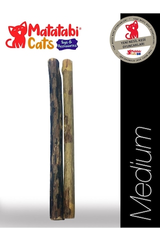 Matatabi Cats Matatabi Stick Medium Doğal Kedi Çiğneme Çubuğu, Kedi Oyuncağı 2'li Kedi Otu/nanesi Değildir