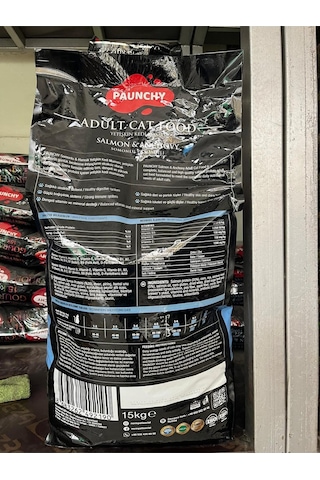 Paunchy Somonlu ve Hamsili Yetişkin Kedi Maması 15 KG