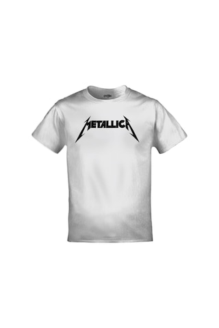 Kalic Studio Unisex Beyaz Metallica Logo Baskılı Beyazorj256