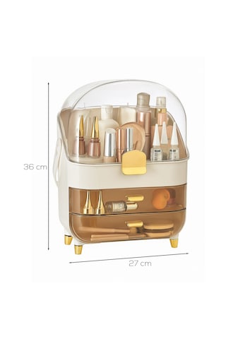 Porsima Ak-865 Çok Amaçlı Organizer 3 Katlı 2 Çekmeceli Kozmetik Ürün Parfüm Krem Takı Makyaj Düzenleyici Çok Renkli