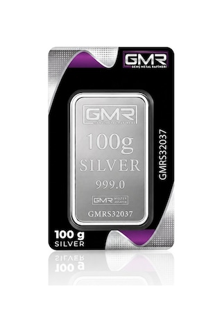 Agakulche 100 Gram 999.0 Ayar Gmr Külçe Gümüş