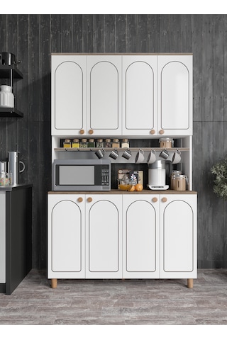 Stella Bohem Tarzda Kahve Köşesi Ceviz, Erzak Dolabı Kiler Dolabı