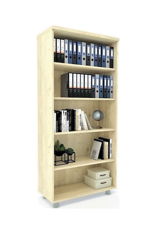 Modüler Dünyası Büyük Boy Kitaplık Dosya Dolabı Meşe - 80X35X188 Meşe