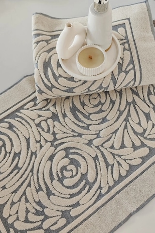 2'li Zemini Renkli %100 Pamuk Ayak Havlusu İndigo