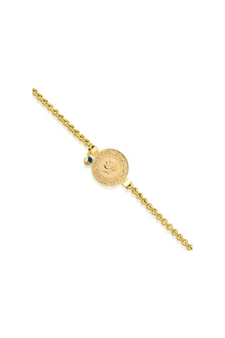 Çeyrek Ziynet Altın Bileklik Gözlü Güverse Zincirli