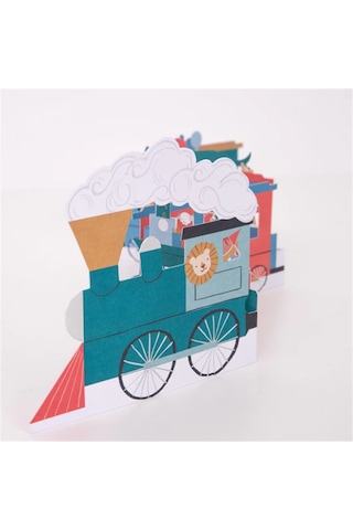 Meri Meri - Birthday Train Concertina Card - Doğum Günü Treni Tebrik Kartı