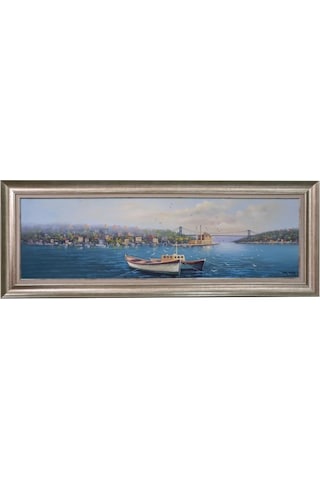 Yağlı Boya Tablo167x62 Cm Bebek Cami Ve Köprü