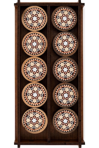 4 Numara Dama Desenli Tavla Pulu