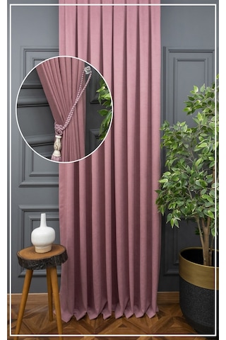 Evdepo Home Gül Kurusu Fon Perde Tek Kanat (539791730) Gülkurusu